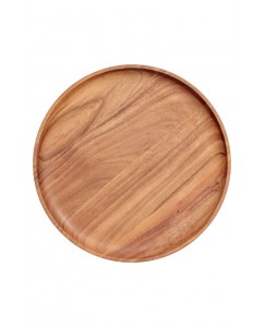 Round wooden tray